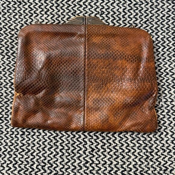 Vintage 1930’s Art Deco Snakeskin Clutch Purse - Picture 2 of 10